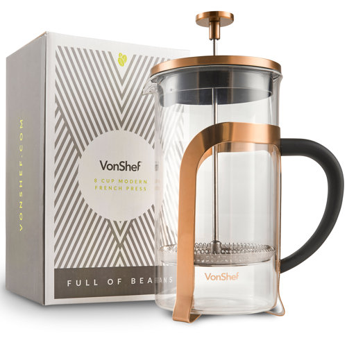VonShef French Press 8 Cup 1 L Cafetiere & Reviews Wayfair.co.uk